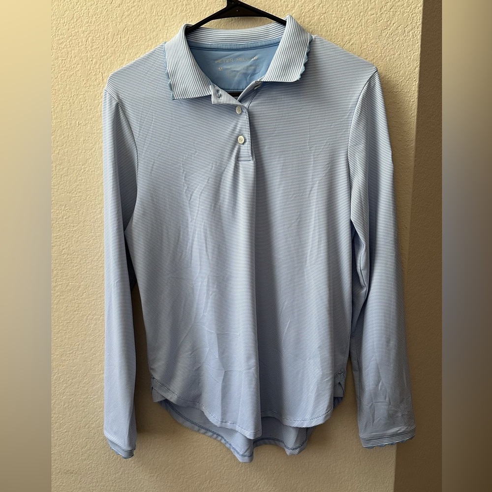 Long-Sleeve Stretch Jersey Polo | Women's Crown Sport